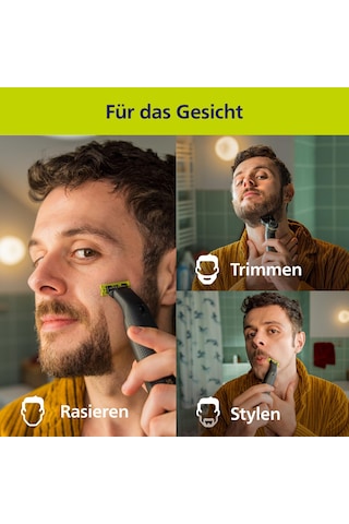 Philips Oneblade Pro 360 Yüz Ve Vücut - Elektrikli Tıraş Makinesi, Düzeltici Ve Vücut Bakım Seti, 3 X 360 Bıçak, Hassas Tarak, 2x Vücut Aparatı, Seyahat Çantası, Şarj İstasyonu, Yüz Ve Vücut İçin Qp6652/35