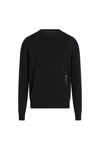 Calvin Klein Bisiklet Yaka Erkek Kazak Siyah