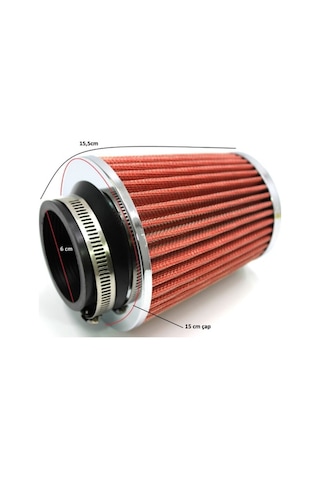 Açık Hava Filtresi Performans & Ses Arttırıcı Açık Hava Filtresi Uzun Tip Dar Boğaz 63mm