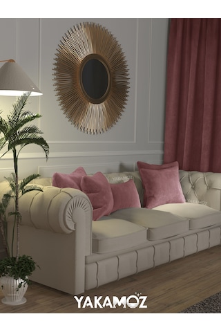 Br Yakamoz Lavanta Pembesi Kırlent , Yastık Kılıfı Kadife Görünümlü Velvet Touch Serisi Lavanta Pembesi