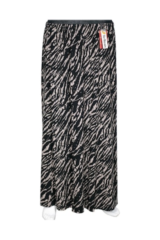 Hesna Kadın Ecem Battal Beden 8 Parça Lastikli Siyah Etek D37 Siyah