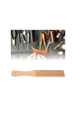 Shineyee Ahşap Kollü İki Yönlü Deri Taslağı - Deri, Mutfak Ve Av Bıçaklarını Keskinleştirme Aracı Bitkisel Çözgü Deri