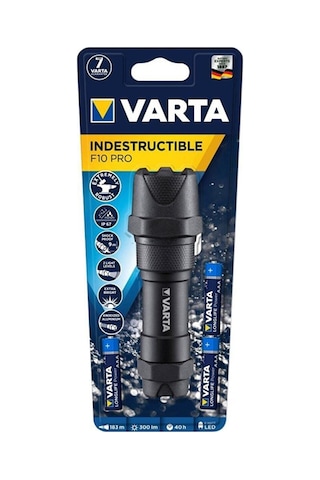 Varta indestructible F10 Pro Pilli El Feneri Siyah