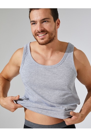 Koton Basic Atlet Bisiklet Yaka Gri 3wlm20003mk 3WLM20003MK023