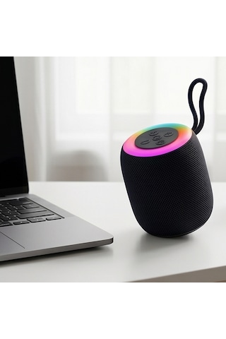 Bluetooth Hoparlör Kablosuz Taşınabilir Rgb Hoparlör Renkli Işıklı