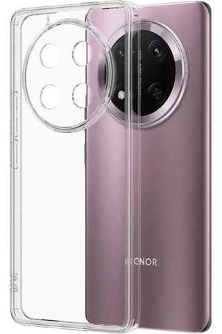 Honor X60 Pro Uyumlu Şeffaf Silikon Kılıf - Kamera Korumalı Esnek Tam Koruma Kapak