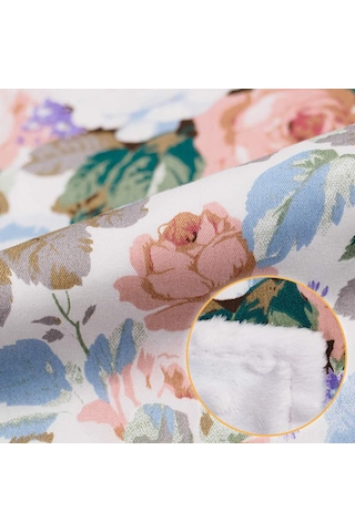 Suofeng Bebek Araç Koltuğu Güneşlikli Örtü - Pamuklu Ve Polyester, 100x78cm, Çiçek Desenli