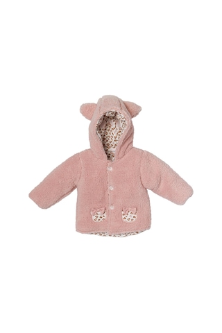 Andywawa Kız Bebek Leopar Desenli Pembe Yumuşak Mont Ac22078rep Çok Renkli