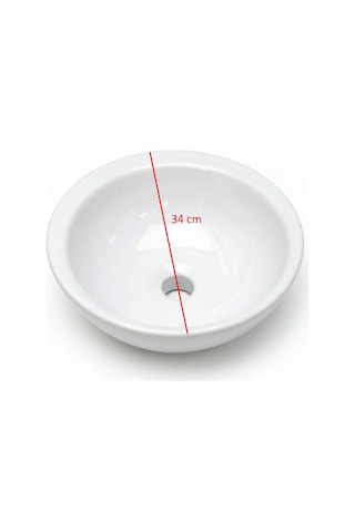 Ece Banyo - Ronda 34 Cm Çanak Lavabo Beyaz - 7015b