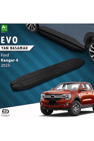S-dizayn Ford Ranger 4 Evo Siyah Yan Basamak 203 Cm 2023 Üzeri A+ Kalite