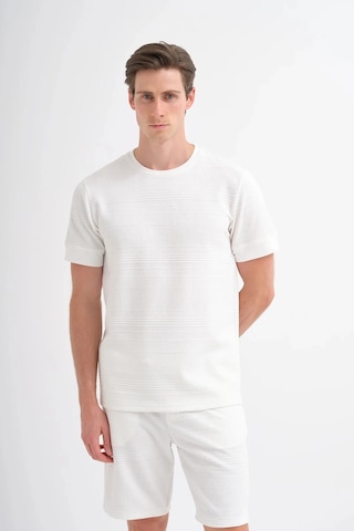 Cazador Polo Yaka Regular Fit Örme Dokulu Tişört 4207 Ekru