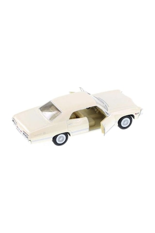 Kinsmart 1967 Chevrolet İmpala 1:34 Diecast Model Araba Krem Reng