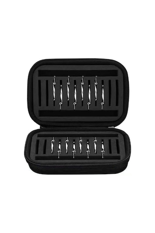 Ranyeek Siyah Eva Olta Malzemeleri Çantası - 24 Tane Işık Parçacığı Yeri İle Olta İğnesi Saklama Kutusu