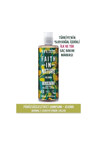 Faith in Nature %99 Doğal Pürüzsüzleştirici Şampuan Jojoba Normal & Kuruya Dönük Saçlar İçin 400 ML