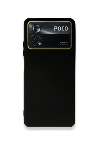 Xiaomi Poco X4 Pro 5g Esnek Dayanıklı Silikon Kılıf Ve Hayalet Gizli Ekran Koruyucu Siyah