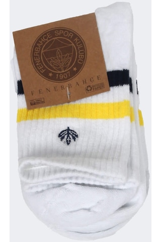 Fenerium Unisex 3 Lü Beyaz Uzun Çorap
