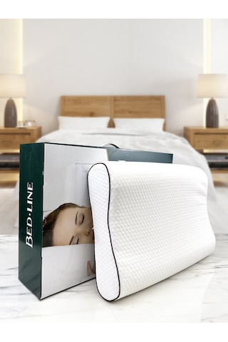 Bedline Visco Çift Boyun Destekli Double Comfort Yastık 38 54 12 13 Cm