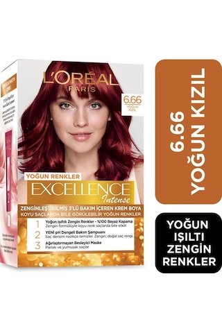 Loreal Excellence Intense Saç Boyası 6.66 Yoğun Kızıl (88410778)