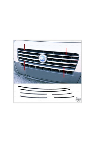Fiat Ducato Krom Ön Panjur 6 Prç. 2006-2014 Paslanmaz Çelik