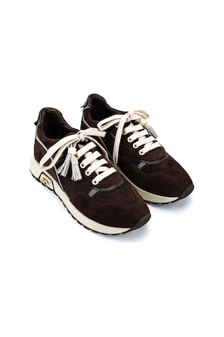 Tamer Tanca Kadın Hakiki Deri Kahverengi Süet Sneakers & Spor Ayakkabı 1192 26103 Bn Ayk Y26 Kahve Suet