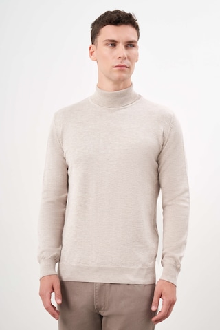 Morven Erkek Bej Basic Balıkçı Yaka Dynamic Fit Rahat Kesim Triko 26kc017002653 Bej Bej