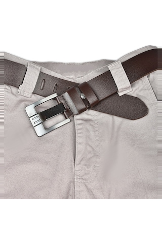 Deepsea Erkek Kahve Özel Yapım %100 Hakiki Manda Derisi Kot Kemeri 4,5 Cm Kalın Dilli Orjinal Deri Kemer 1801312 Kahve