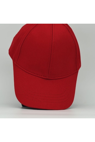 Şapkadan Unisex Ayarlanabilir Kırmızı Spor Basic Şapka Kırmızı