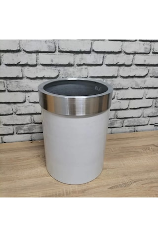 Beyaz Darbuka Saksı 40 30 Yeşil