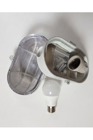 Fazör - Çetsan Kafes Lamba E-27 Duy + Led Ampul Beyaz