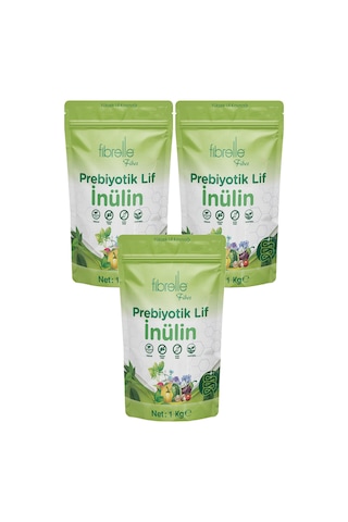 Fibrelle Prebiyotik Lif Doğal İnülin Hindibağ 1 Kg X 3