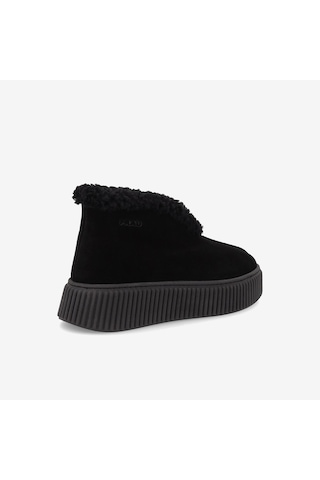 Nero Black Bot Kadın 40g8 Frau Waxyfur Desert Boot Wıth Fur On Platform siyah