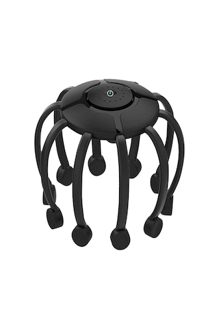 Leezsing Elektrikli Saç Derisi Masaj Aleti Parmak Baş Masaj Aleti Saç Derisi Kaşıyıcı Baş Saç Derisi Masajı Stres Giderici Daha İyi Uyku Siyah