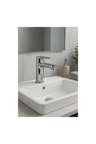 Lüks Sabit Lavabo Bataryası Tek Kollu Musluk Su Tasarruflu Banyo & Mutfak Uyumlu Lisinya Diğer