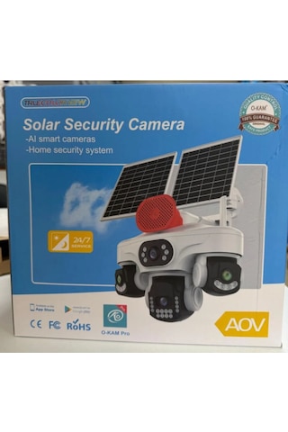 Okam Pro Premium 337s 4 Kameralı 7/24 Kayıt Sim Kartlı Güneş Enerjili Güvenlik Kamerası