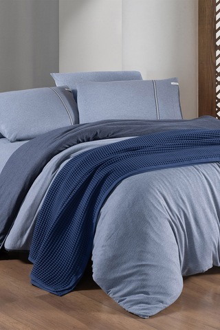 Sarev Medulas Mavi Çift Kişilik %50 Pamuk %50 Modal Nevresim Takımı