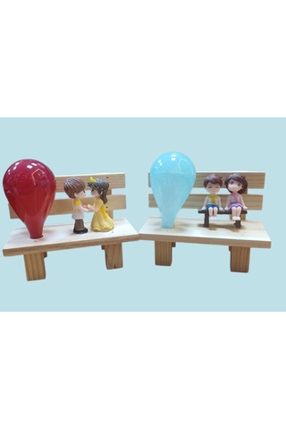 Ahşap Cam Balonlu Sevgiliye Hediye 12x8 Cm Yılbaşı Hediyesi -