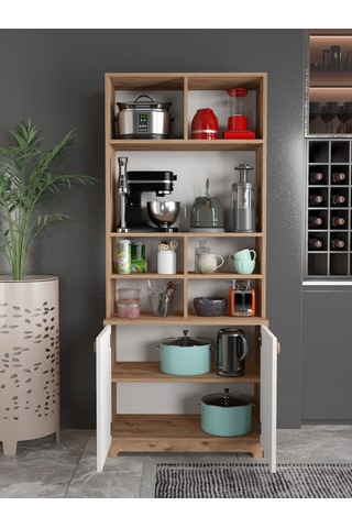 Bohem Çok Amaçlı Kiler Mutfak Dolabı - Beyaz N Model Beyaz N Model