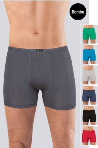 5 Adet Erkek Likralı Yumuşak Bambu Boxer %96 Bambu % 4 Likra 001