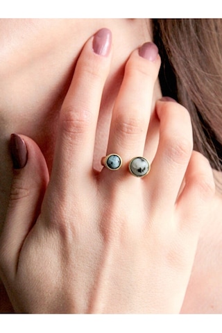 Aytaşı Lapis Doğal Taş Ayarlanabilir Yüzük Aşk Ve Neşe Taşı Çok Renkli