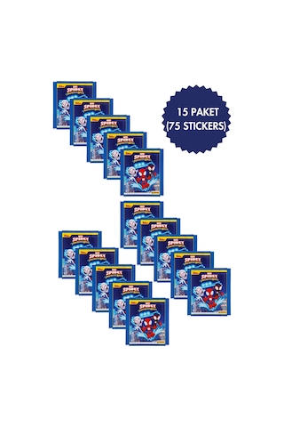 Toyika Panini Lisanslı Spidey Koleksiyon 15 Paket 75 Stickers Çıkartma