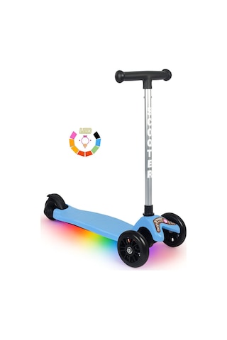 Tois LED Işıklı Lumi Scooter – Direksiyondan Yön Verilebilen, Yükseklik Ayarlı 3 Tekerlekli Çocuk Scooter Çok Renkli