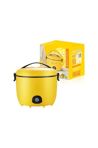 3 Su Bardağı Küçük Pirinç Ocak, 23 Kişi İçin 2l Mini Pirinç Ocak, Ev Yurt İçin Küçük Elektrikli Tahıl Ocak, Sarı Abd