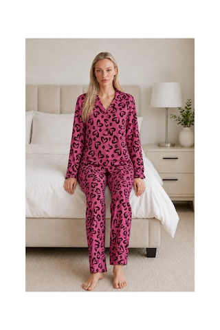 Fit Women Kadın Casual Esnek Bol Lila Pijama Takımı 4672