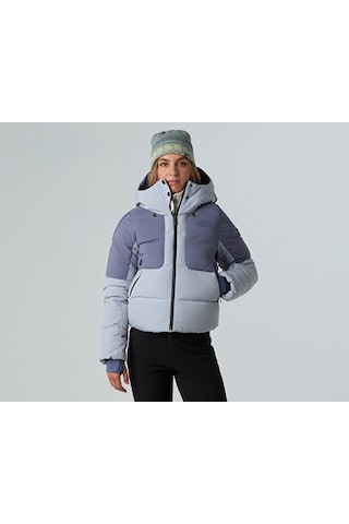 The North Face W Cold Spell Cropped Down Jacket Kadın Kayak Montu 550 Dolgu Kaz Tüyü Nf0a87wteha1 Mavi Mavi