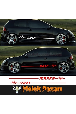 Istediğiniz Yazı Nabız Atışı Araba Yan Şerit Sticker.