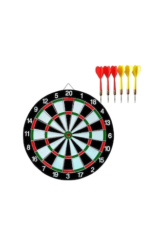Dart Tahtası Seti 15 İnç Büyük Orta Boy Çift Taraflı Dart Tahtası