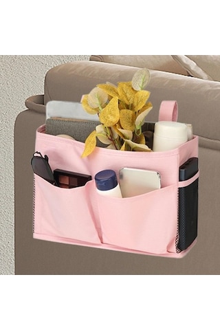 Trendooze Kitap İçin Başucu Caddy Asılı Yatak Düzenleyici Hafif Pembe Pembe