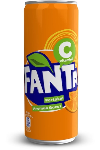 Fanta Portakal Aromalı Gazoz 330 Ml X 24 Adet