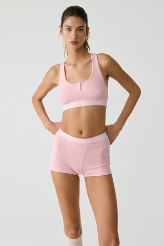 Grimelange Urban Beat Teodora Kadın Şeker Pembe/ekru Boxer Şort Şeker Pembe/ekru