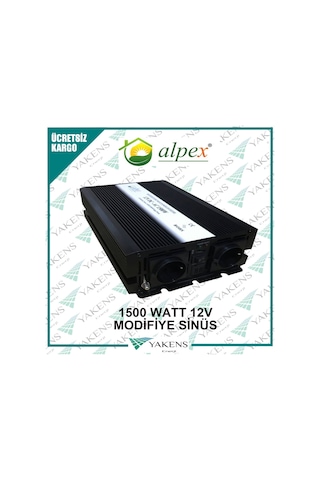 1500 Watt 12 Volt Modifiye Sinüs İnverter Alpex
